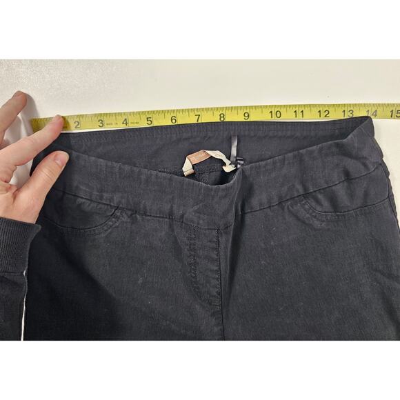 Soft surroundings M black stretch pull on pants jeaggings career casual comfort - Picture 10 of 10